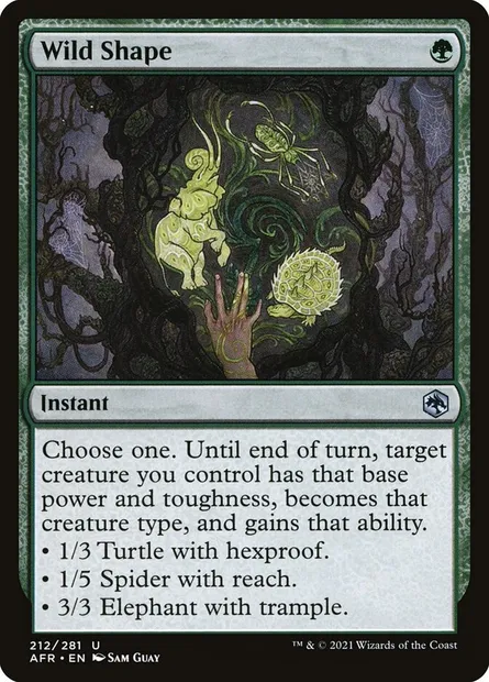 Wild Shape, Magic card AFR 212 — Adventures in the Forgotten Realms set