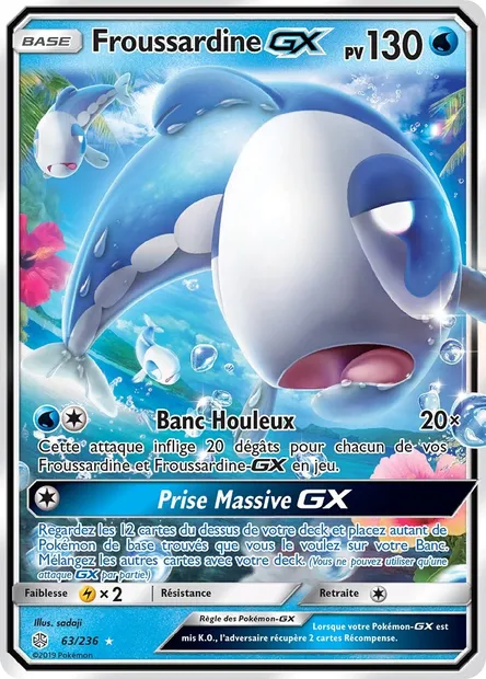 Froussardine GX, carte Pokémon CEC 63 — extension Éclipse Cosmique
