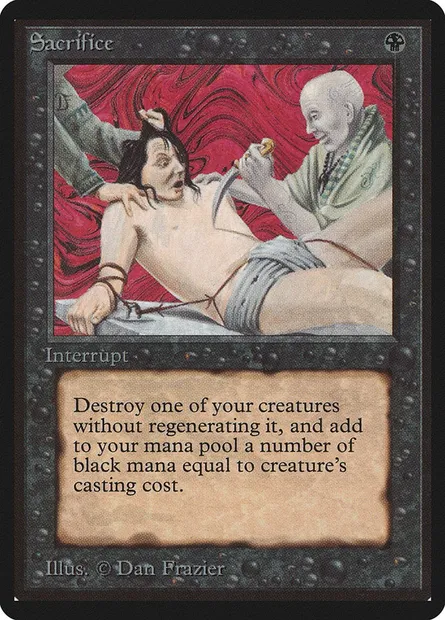 Sacrifice, carte Magic LEB 125 — extension Limited Edition Beta