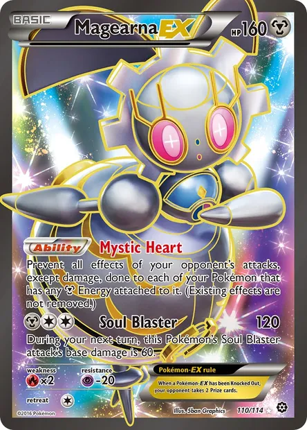 Magearna EX, Pokémon card STS 110 — Steam Siege set