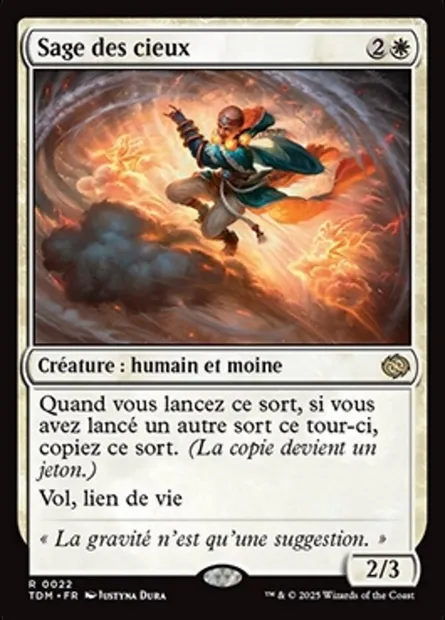 Sage des cieux, carte Magic TDM 22 — extension Tarkir: Dragonstorm