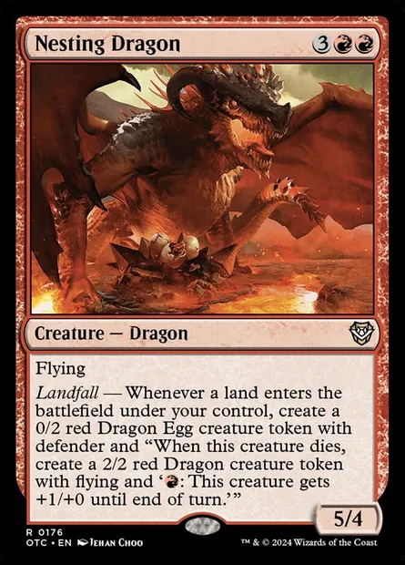 Nesting Dragon, Magic card OTC 176 — Outlaws of Thunder Junction Commander set