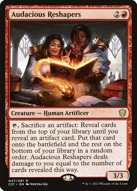 Audacious Reshapers, Magic card C21 47 — Commander 2021 set