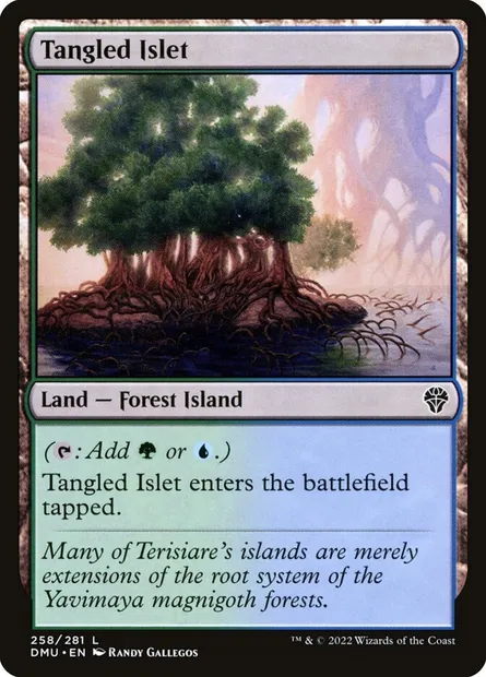 Tangled Islet, Magic card DMU 258 — Dominaria United set