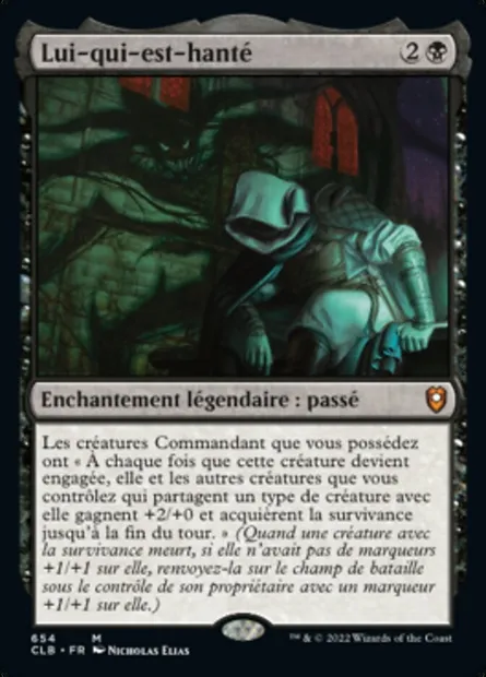 Lui-qui-est-hanté, carte Magic CLB 654 — extension Commander Légendes : la bataille de la Porte de Baldur
