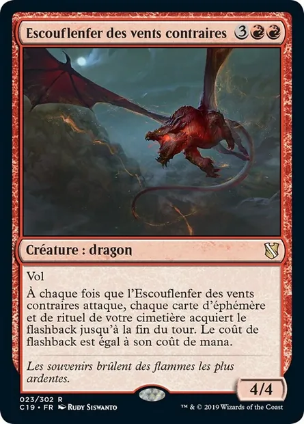 Escouflenfer des vents contraires, carte Magic C19 23 — extension Commander 2019