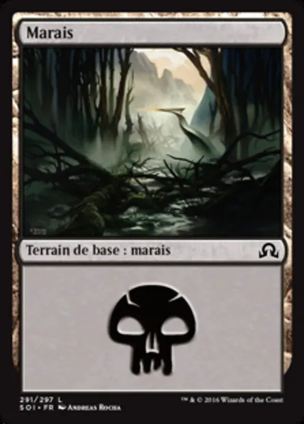 Marais, carte Magic SOI 291 — extension Ténèbres sur Innistrad