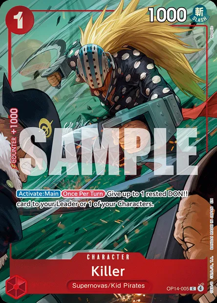 Killer, One Piece card OP14-005 — THE AZURE SEA’S SEVEN set