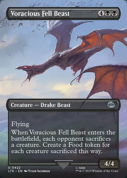 Voracious Fell Beast, Magic card LTR 422 — The Lord of the Rings: Tales of Middle-earth set