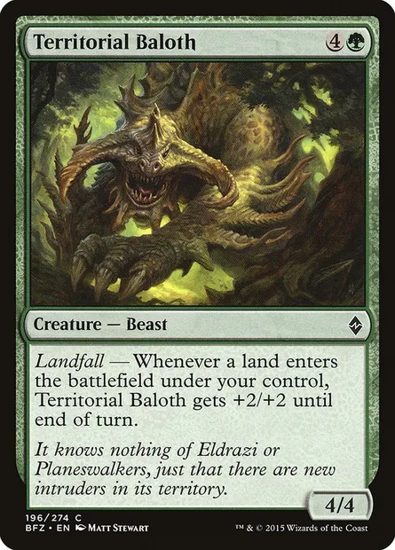 Territorial Baloth, Magic card BFZ 196 — Battle for Zendikar set