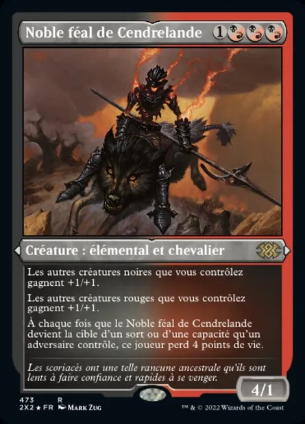 Noble féal de Cendrelande, carte Magic 2X2 473 — extension Double Masters 2022