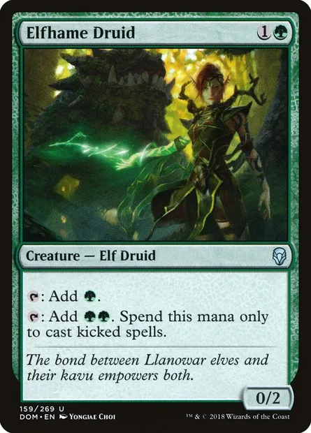 Elfhame Druid, Magic card DOM 159 — Dominaria set