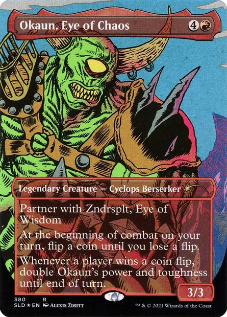 Okaun, Eye of Chaos // Okaun, Eye of Chaos, carte Magic SLD 380 — extension Secret Lair Drop