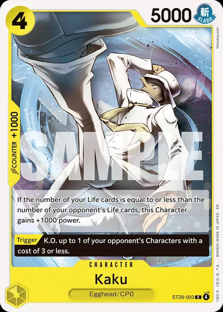 Kaku, One Piece card ST29-003 — Egghead set