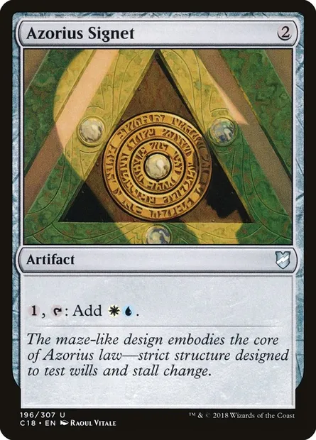 Azorius Signet, Magic card C18 196 — Commander 2018 set