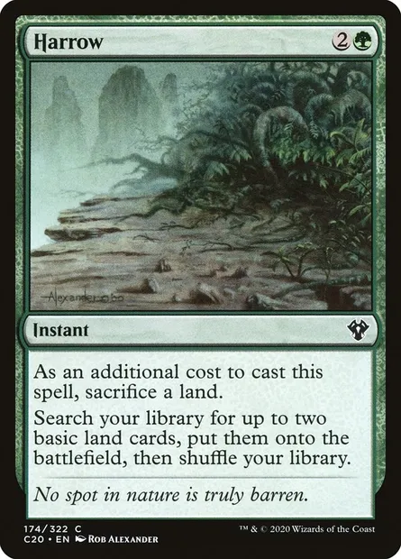 Harrow, Magic card C20 174 — Commander 2020 set