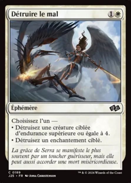 Détruire le mal, carte Magic J25 189 — extension Foundations Jumpstart