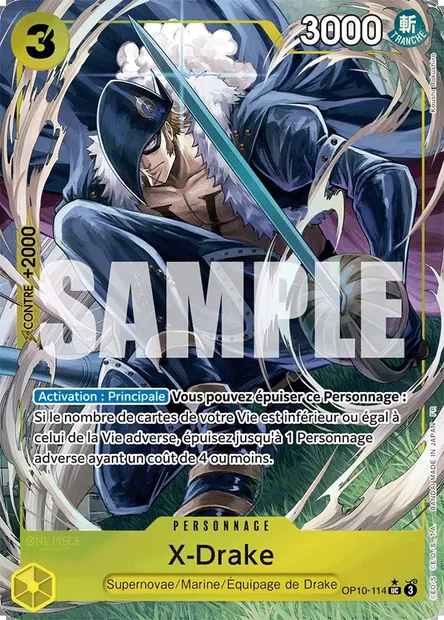 X-Drake, carte One Piece OP10-114 — extension SANG ROYAL
