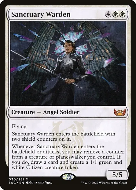 Sanctuary Warden, Magic card SNC 30 — Streets of New Capenna set