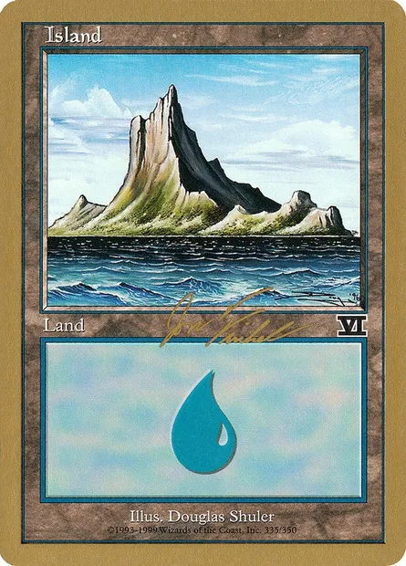 Island, Magic card WC00 jf335 — World Championship Decks 2000 set
