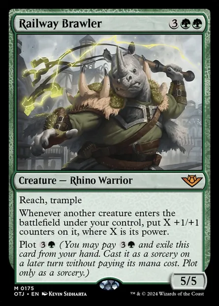 Railway Brawler, Magic card POTJ 175p — Outlaws of Thunder Junction Promos set