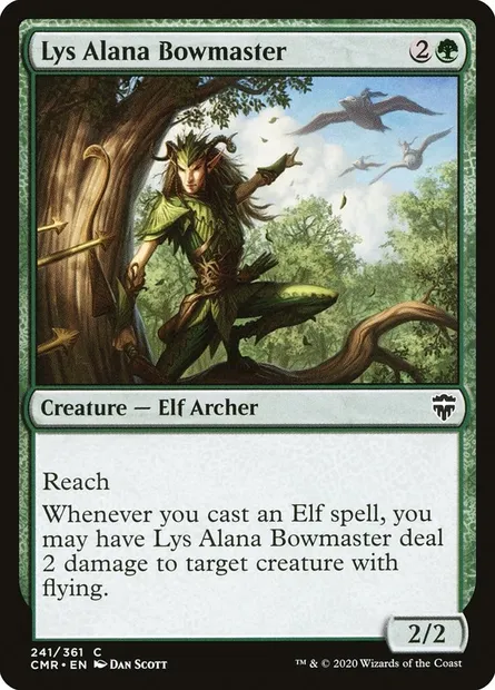 Lys Alana Bowmaster, Magic card CMR 241 — Commander Legends set