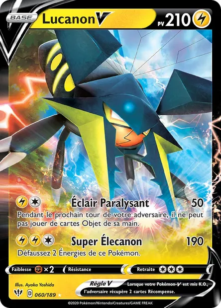 Lucanon V, carte Pokémon DAA 60 — extension Ténèbres Embrasées