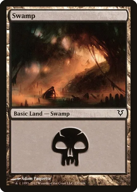 Swamp, Magic card AVR 237 — Avacyn Restored set