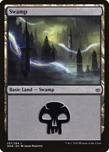Swamp, Magic card WAR 257 — War of the Spark set