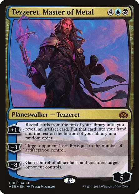 Tezzeret, Master of Metal, Magic card AER 190 — Aether Revolt set