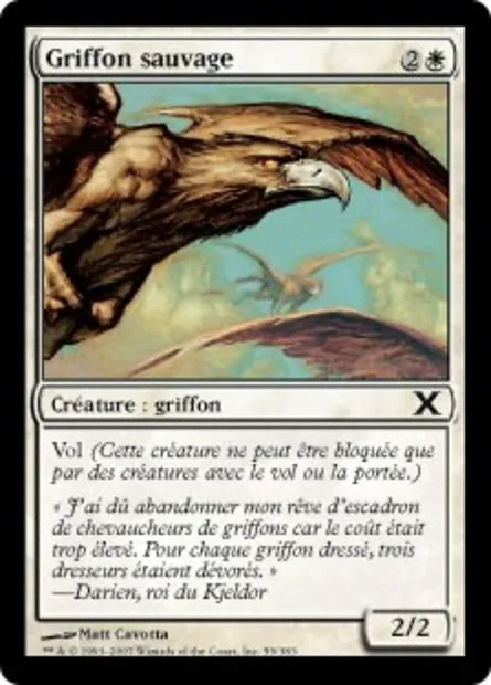 Griffon sauvage, carte Magic 10E 59 — extension Dixième édition
