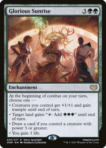 Glorious Sunrise, Magic card PVOW 200p — Innistrad: Crimson Vow Promos set