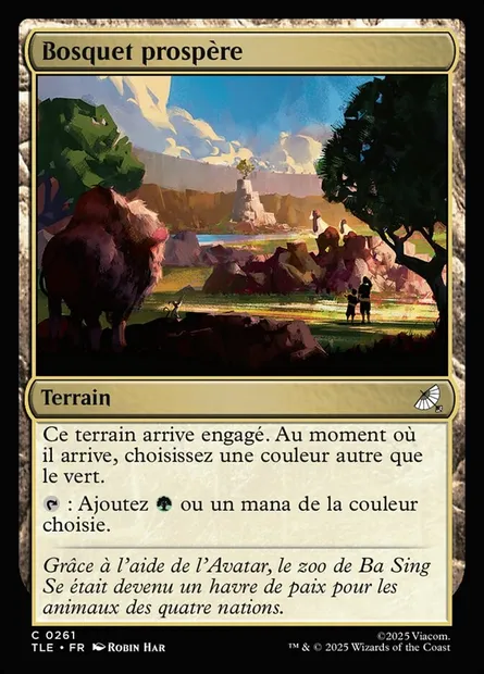 Bosquet prospère, carte Magic TLE 261 — extension Avatar: The Last Airbender Eternal