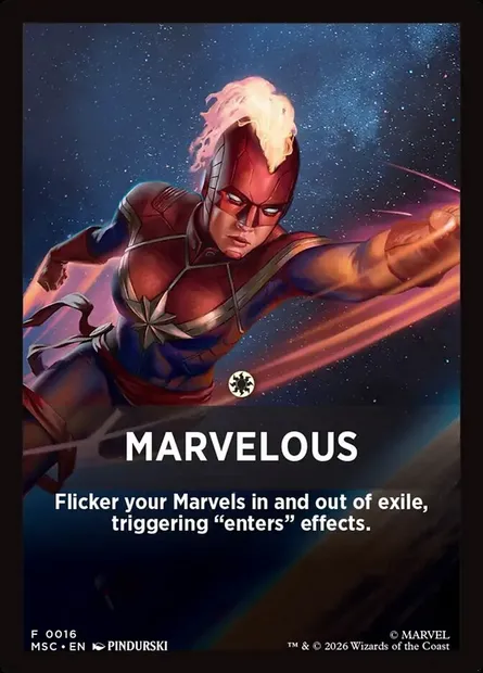 Marvelous, carte Magic FMSC 16 — extension Marvel Super Heroes Jumpstart Front Cards