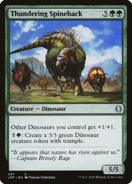 Thundering Spineback, Magic card JMP 437 — Jumpstart set