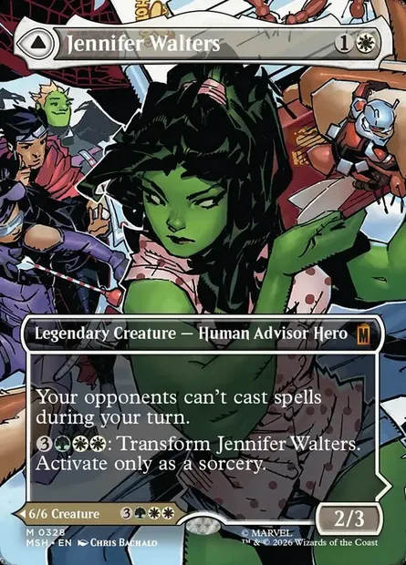 Jennifer Walters // The Sensational She-Hulk, Magic card MSH 328 — Marvel Super Heroes set