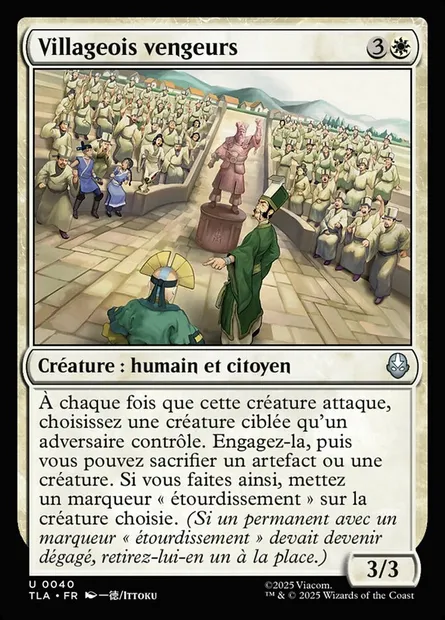 Villageois vengeurs, carte Magic TLA 40 — extension Avatar: The Last Airbender
