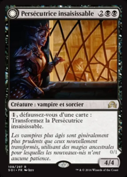 Persécutrice insaisissable // Brume insidieuse, carte Magic SOI 108 — extension Ténèbres sur Innistrad