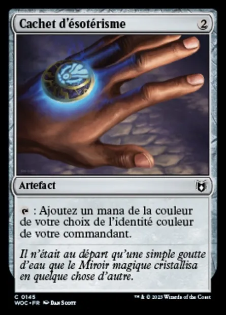 Cachet d'ésotérisme, carte Magic WOC 145 — extension Wilds of Eldraine Commander