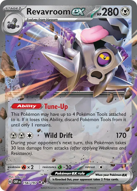 Revavroom ex, Pokémon card OBF 156 — Obsidian Flames set