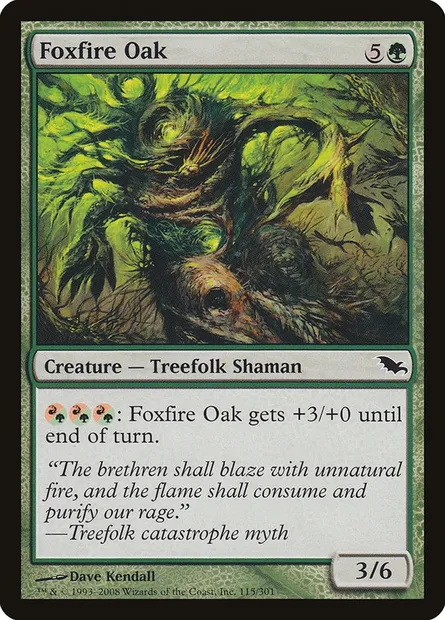 Foxfire Oak, Magic card SHM 115 — Shadowmoor set