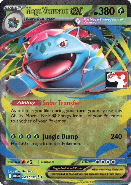 Mega Venusaur ex, Pokémon card PPS 003-6 — Play! Pokémon Prize Pack Series set