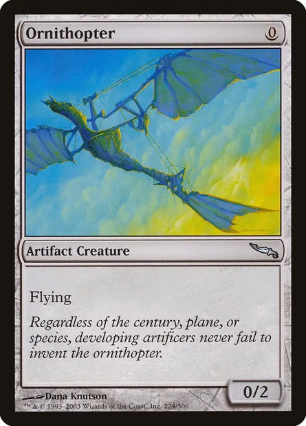 Ornithoptère, carte Magic MRD 224 — extension Mirrodin