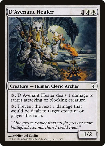 D'Avenant Healer, Magic card TSP 11 — Time Spiral set