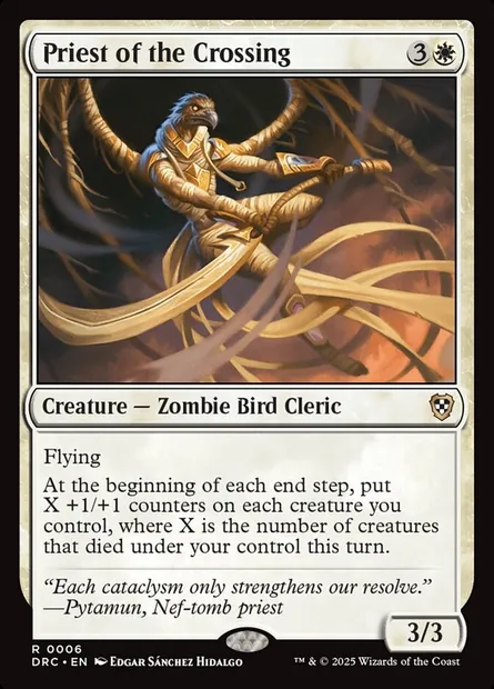 Priest of the Crossing, Magic card DRC 6 — Aetherdrift Commander set