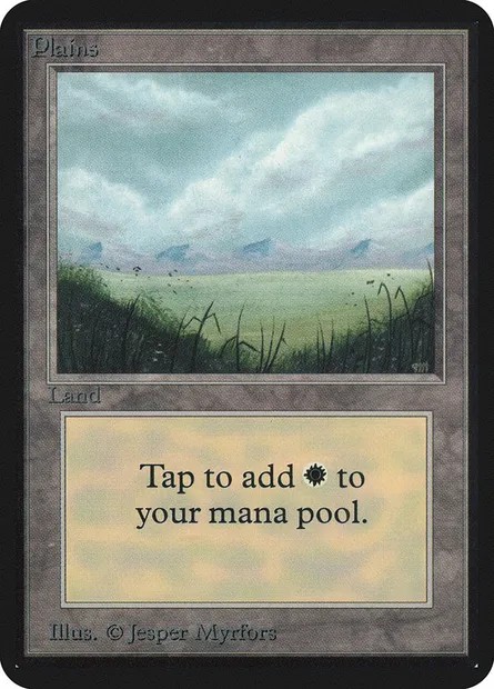 Plaine, carte Magic LEA 286 — extension Limited Edition Alpha