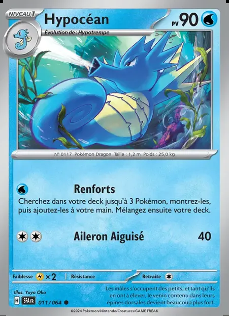 Hypocéan, carte Pokémon SFA 011 — extension Fable Nébuleuse