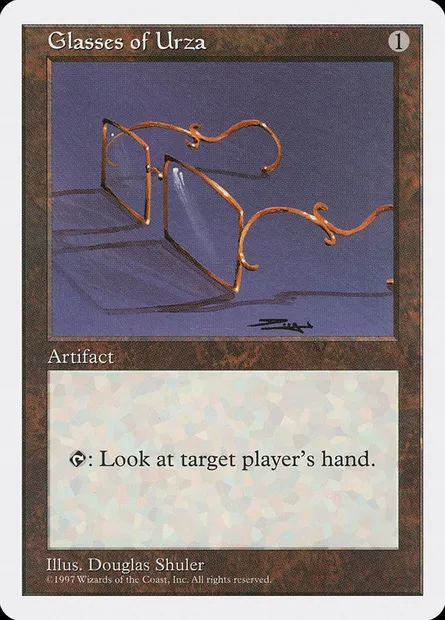 Lunettes d'Urza, carte Magic 5ED 374 — extension Cinquième Edition