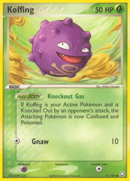 Koffing, Pokémon card TRR 61 — Team Rocket Returns set