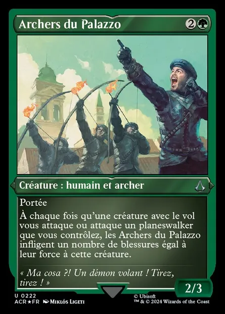 Archers du Palazzo, carte Magic ACR 222 — extension Assassin's Creed